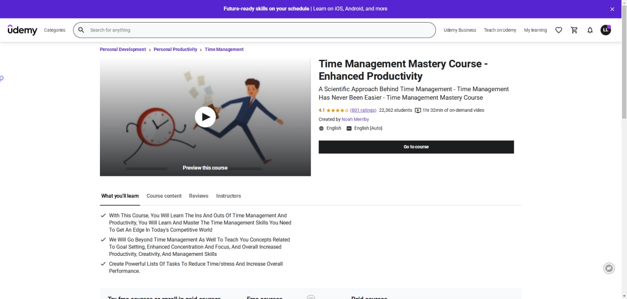 Time Management Mastery Course - Enhanced Productivity<br />
-GB